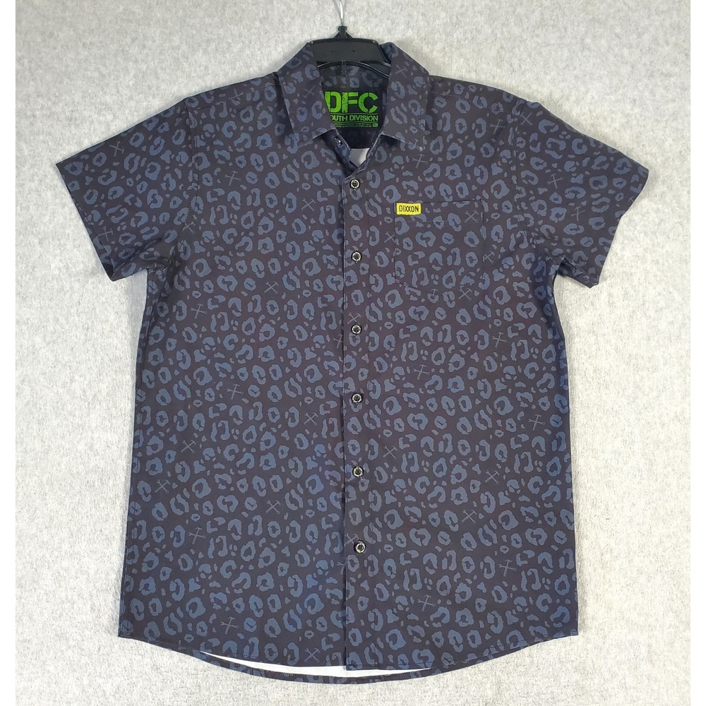 Dixxon Flannel Co Shirt The Party Animal Youth XL Leopard Print Short Sleeve DFC